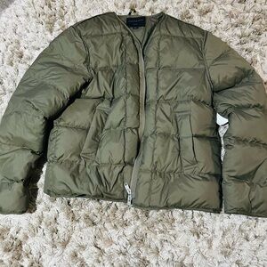 All Saints Khaki Puffer Jacket